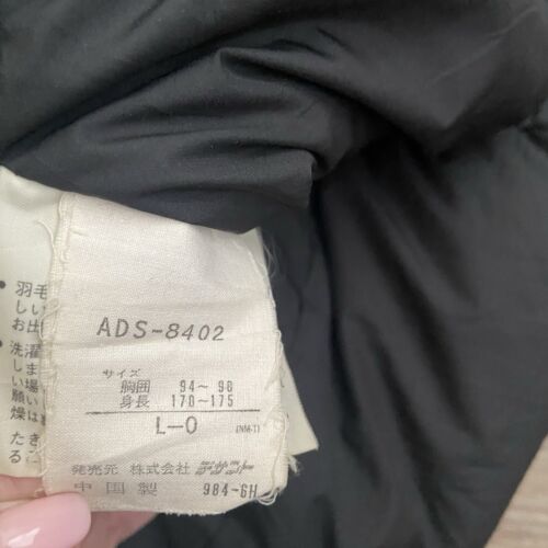 Mens Vintage 80’s Japanese Descente Adidas Black Puffer Vest Large L - Picture 4 of 6