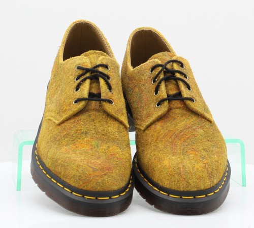 DR MARTENS SMITHS UNISEX MARBLED HAIRY SUEDE SHOES BROWN MUSTARD RRP £150 AD - Picture 8 of 9