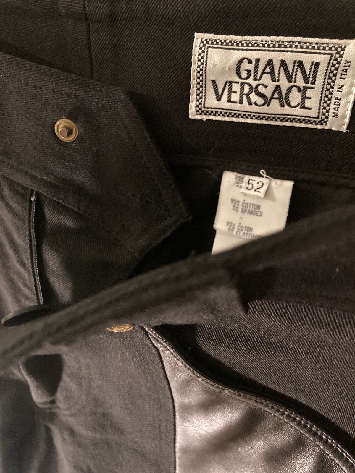 Gianni Versace Leather Jeans Vintage Rare image 4
