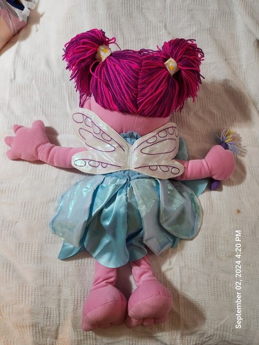 Sesamstraße große Abby Cadabby Fee Puppe Plüsch 28 Zoll groß 25 Zoll Arme (Wingspan) - Bild 3 von 10