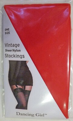 Bas Nylon Vintage Noir - Style Jarretelle - Taille Unique - Occasion Glamour