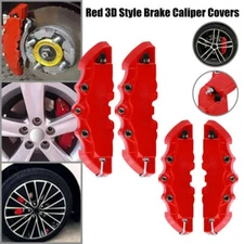 4PCS 3D Style Red M+L Car Disc Brake Caliper Cover Front & Rear Kits Accessories