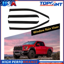 Sun/Rain Guard In-Channel Mount Tape-On Window Visors for 2004-2007 Ford F150