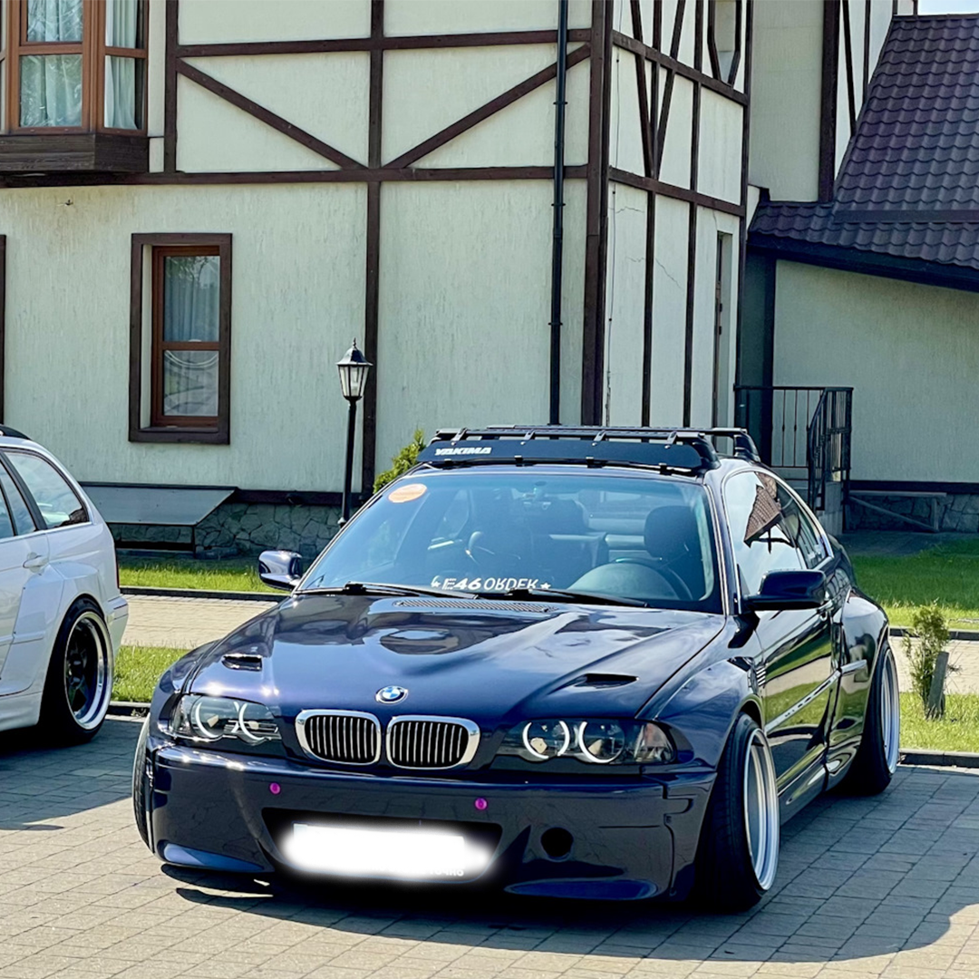 1998-2005 BMW 3-Series E46 Sedan Roof Rack Cross Bar Black