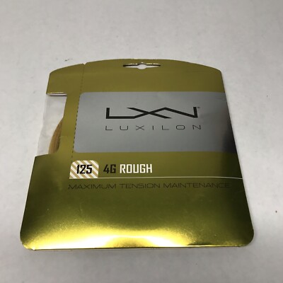 WILSON Luxilon 125 4G Rough Tennis String Yellow, 1 Set - New Sealed