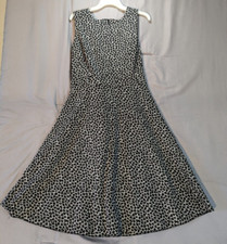 CHAPS Leopard Print Sleeveless Ponte Knit Belted A-line Midi Dress WOMEN'S 16