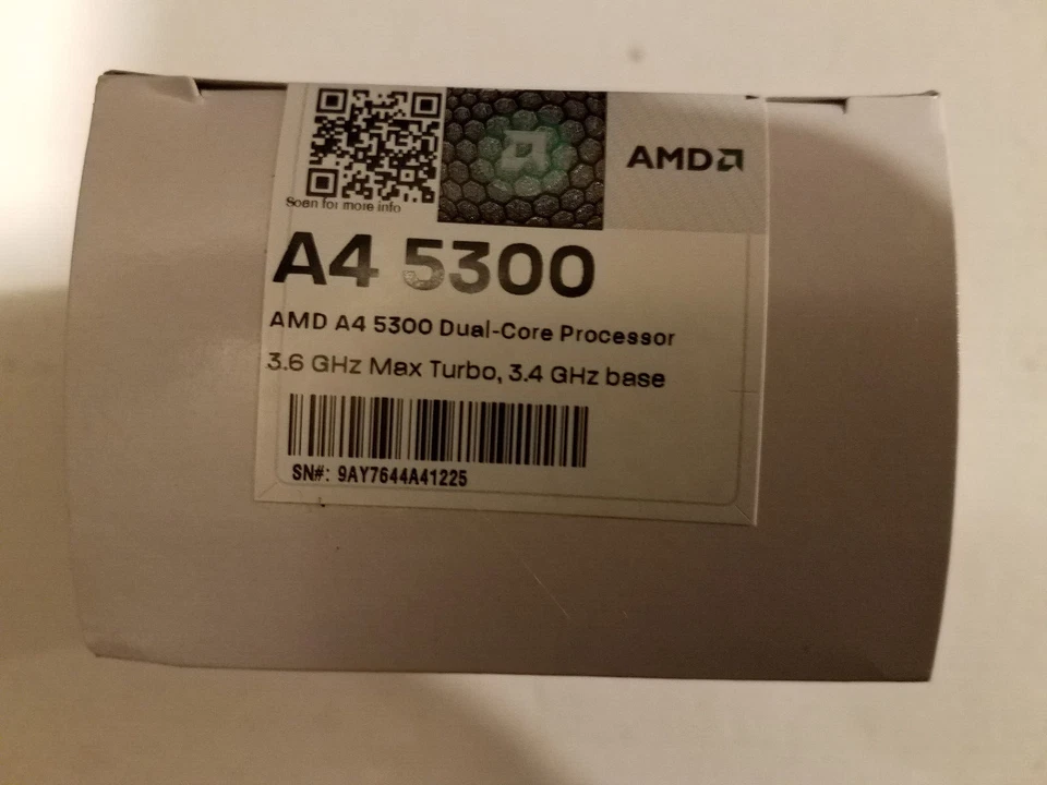 AMD A4 5300 Dual Core 3.4 GHz Socket FM2 CPU AD5300OKHJBOX - Image 3 of 4