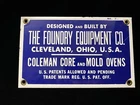Excellent Vintage The Foundry Equipment Co. Ovens Porcelain Sign Advertising