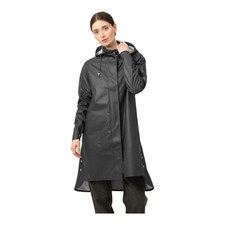 Iise Jacobsen Hooded Raincoat Dark Shadow Size 34 Us 4