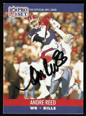 1990 Pro Set 440 ANDRE REED Signed Autographed Card Buffalo Bills AUTO ...