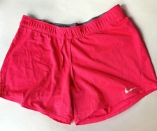 Womens NIKE DRI FIT athletic running shorts size L pink