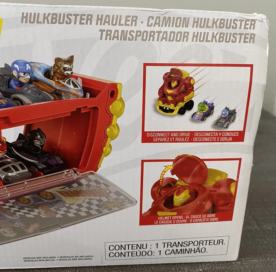 Mattel Hot Wheels Racer Verse Marvel Hulkbuster Hauler Estatuilla Soporte Nuevo Foto 4 de 4