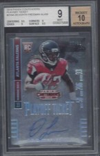 DEVONTA FREEMAN 2014 CONTENDERS PLAYOFF TICKET ON CARD AUTO RC /99 BGS 9 w 10 AU