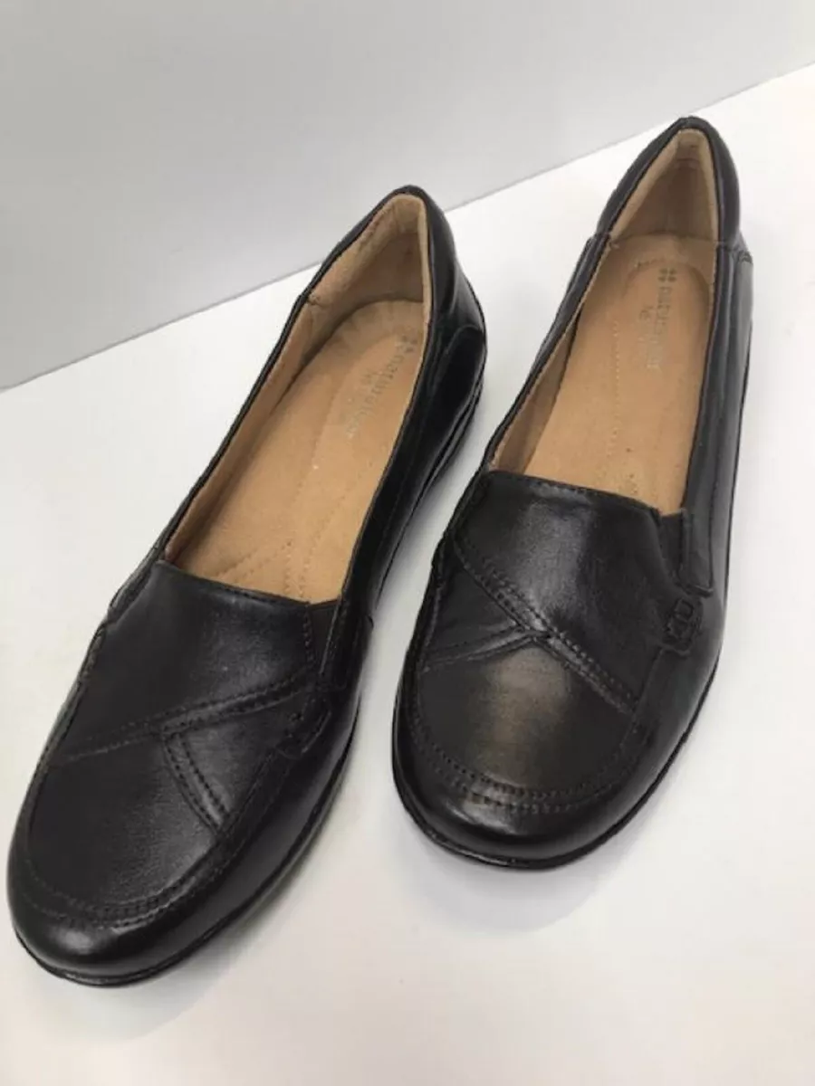 NATURALIZER Women s FIORENZA Leather Loafers BLACK 7 M NIB eBay