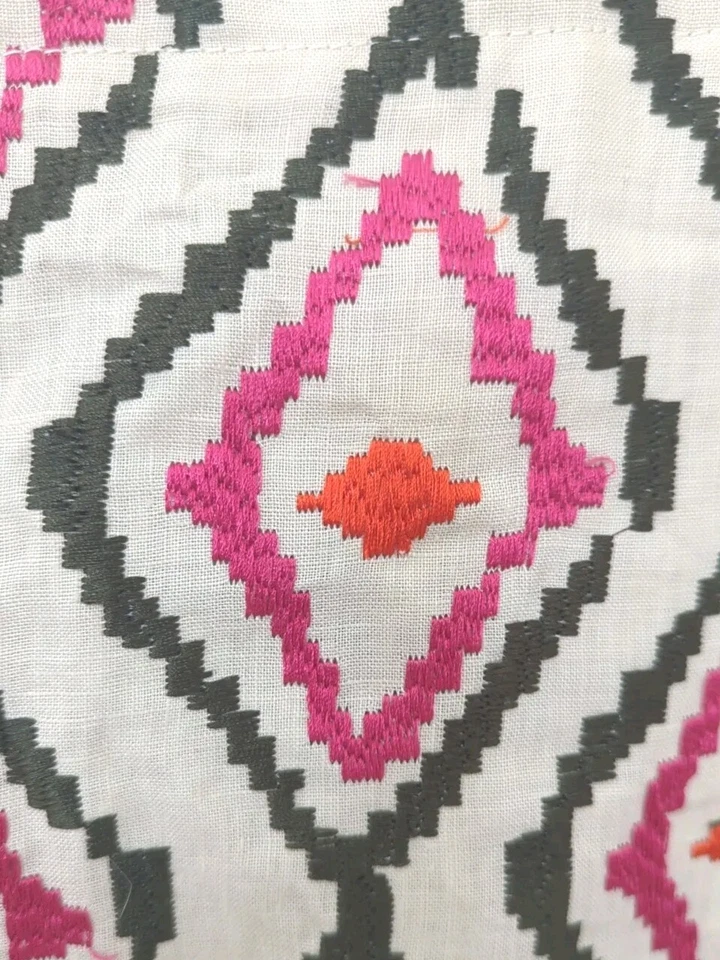 Pantalones Cortos de Lino Estampado Ikat Ann Taylor LOFT The Riviera Usados Talla 8 Foto 4 de 4