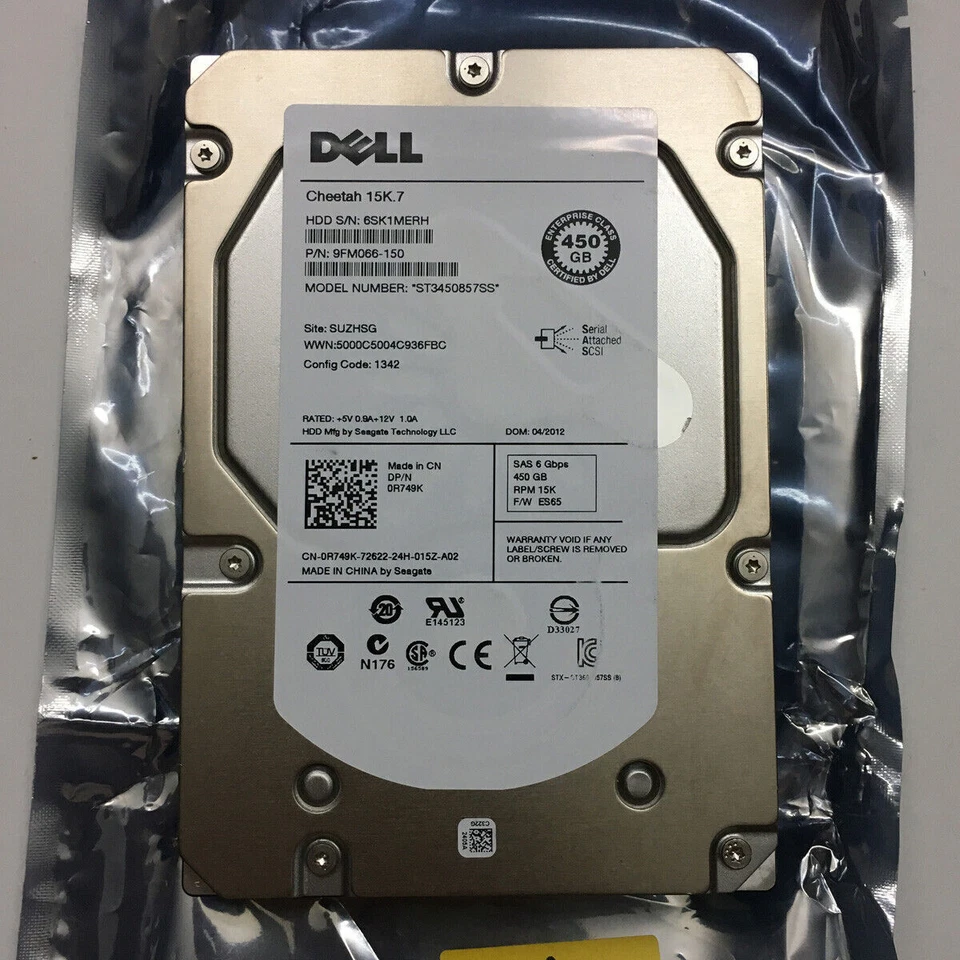 Dell 0R749K R749K ST3450857SS 450GB 6G 15K 3.5 " SAS 9FM066-150 HDD HARD DRIVE - Image 4 of 4
