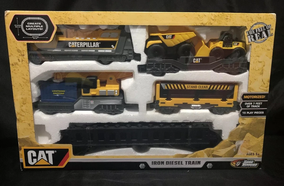 Caterpillar Construction Iron Diesel Train Motorized CAT 7ft track