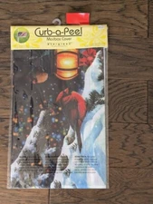 New - Curb-a-Peel Magnetic Mailbox Cover Fabric- Snowy Night