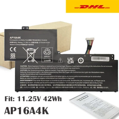AP16A4K 42Wh Akku Für Acer Swift1 SF113-31-P05F Aspire One Cloudbook AO1-132 - Bild 1 von 4