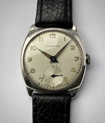 1954 Garrard Silver cushion case watch Imperial Chemical Industries LTD ETA 1120 - Picture 6 of 17