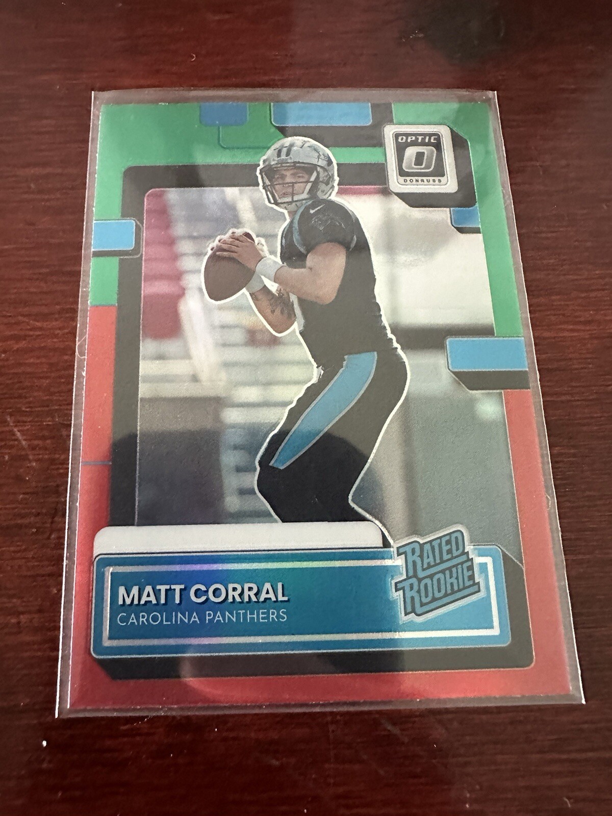 2022 Panini Donruss Rated Rookie Optic Preview Red Green #P-302 Matt Corral (RC)
