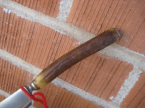 Antigua hoja de 3 1/2" * JOHN RUSSELL * Cuchillo de pelar de carbono Nogent mango de ciervo EE. UU. - Imagen 5 de 12