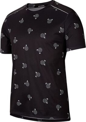 Nike Air Dry Miler Wild Run Droptail T-Shirt Black/White CJ5407-010