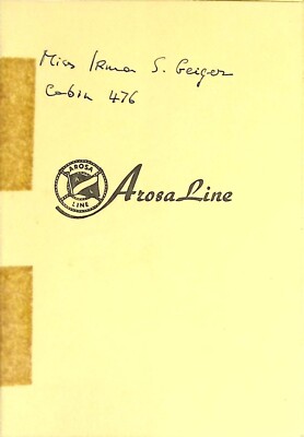1958 Arosa Line Invitation Card - T.S. Arosa Star Volunteer Event