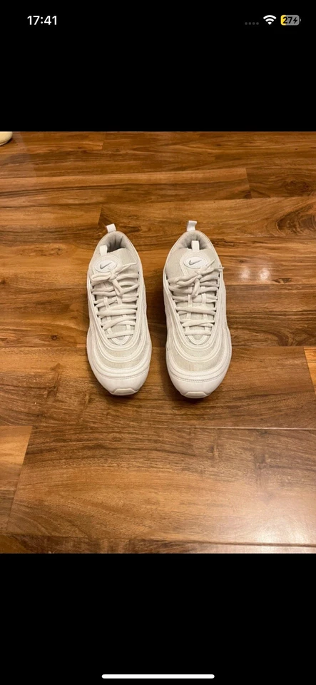 Size 9 Nike Air Max 97 Triple White Wolf Gray, photo 1 of 5