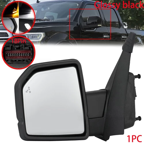 Driver Left Side Mirror Fit 2015-2020 Ford F-150 Power Folding Memory Blind Spot