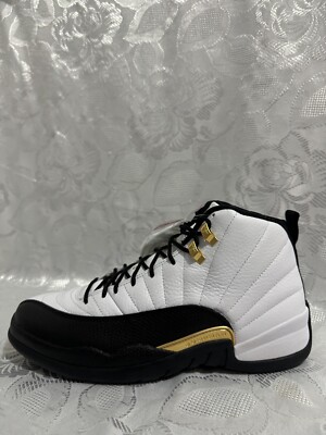 Air Jordan 12 Golf 23 ホワイト/ブラック AIR JORDAN 12 RETRO 11.5 WHITE METALLIC GOLD TAXI CT8013 170 BLACK