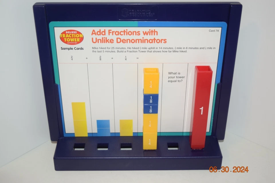 Learning Resources Deluxe Fraction Tower - Excellent Learning Kit for Fractions - Image 4 of 4