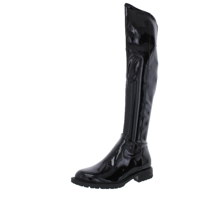 GUESS WOMEN'S SIZE OVER THE KNEE RANIELE BLACK PATENT BOOTS