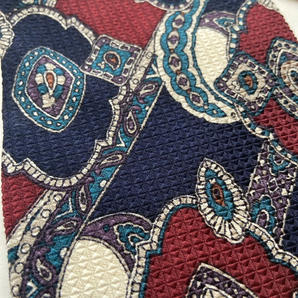 Oscar de la renta couture галстук 100% шелк США 4 «x 57» пейсли медальон жаккард - Изображение 3 из 4