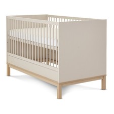 Image of Obaby Astrid Cot Bed - White or Satin - COT to Toddler Bed - 3 Height Base