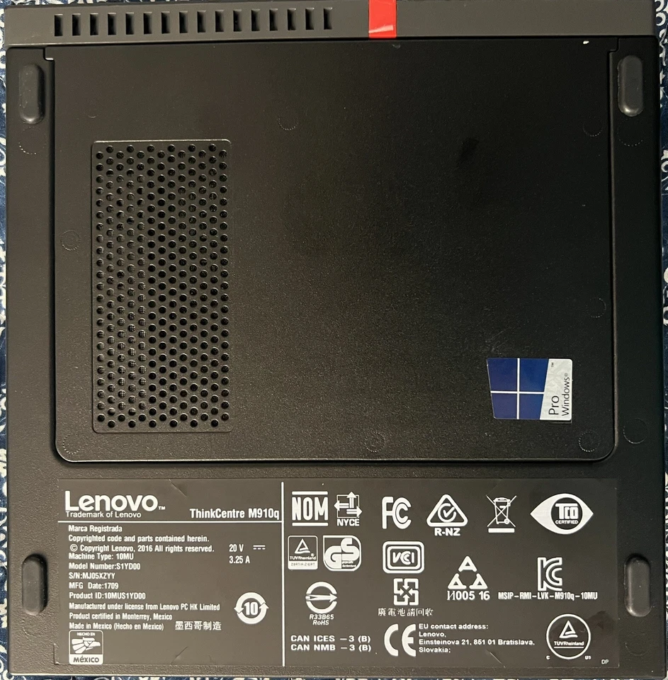 Lenovo ThinkCentre M910q (256GB, Intel Core i5 7th Gen., 16GB) Win 10 Tiny - Image 3 of 4