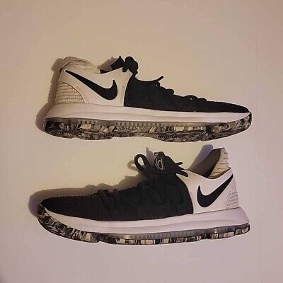 El sendero compromiso taquigrafía Nike Zoom KD 10 Kevin Durant Black White Basketball Shoes 897815-008 Size  11 | eBay