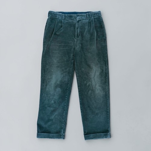 Brooks Brothers Elliot Corduroy Pants Mens Size: 34x30 Green Double Pleated Cuff
