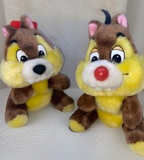 Vintage Chip Dale Plush Toys Disneyland Walt Disney World 1980s