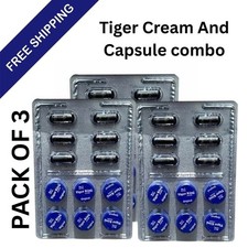 Tiger Cream with Capsule for Delay  Power Pack Of 3 FREE SHIPPING
