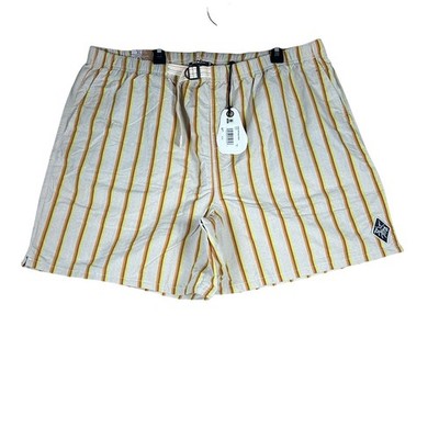 Prana Indio Heritage Short Mens XL Yarrow Striped Organic Cotton 6 Inch Inseam