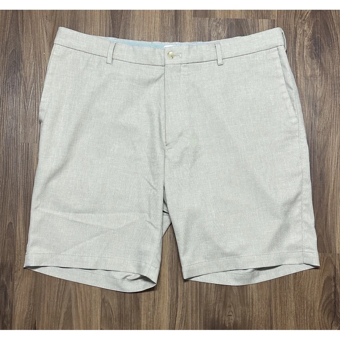 Peter Millar Shorts Mens Seaside Wrightsville Performance Khaki Beige Golf Sz 36