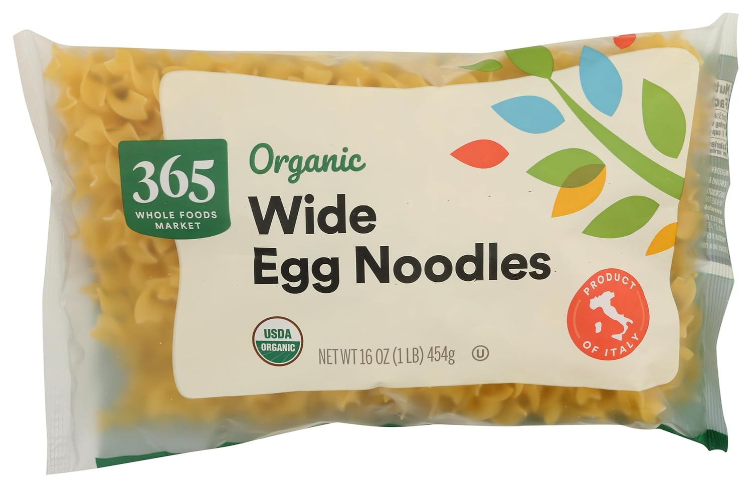 , Fideos de huevo ancho orgánicos, 16 onzas