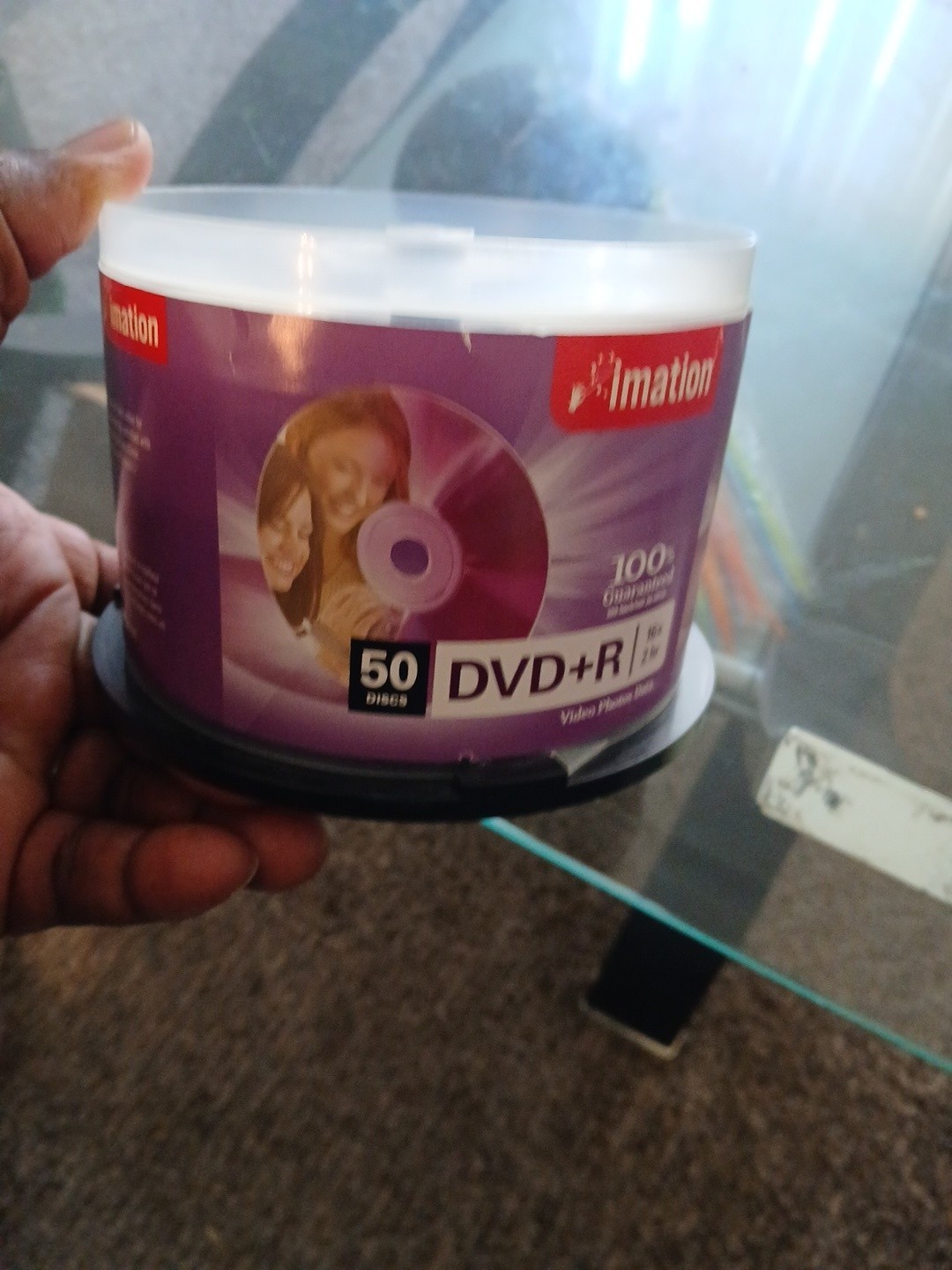 Imation DVD+R 16x 50 Pack Discs 2hr Video Photos Data - New