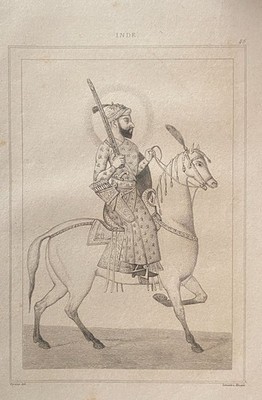 GRAVUR INDIEN 1843 '' AKBAR ''