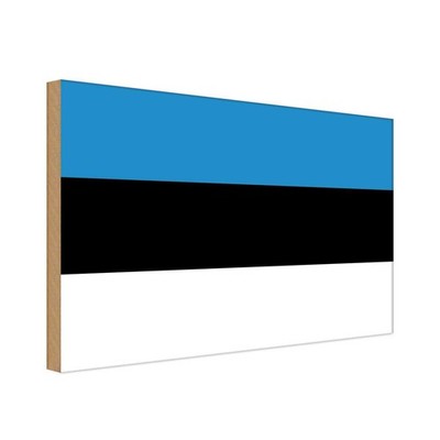 Holzschild 12x18 cm Estlands Estonia Flagge Fahne Wappen Deko Geschenk Holz Schi