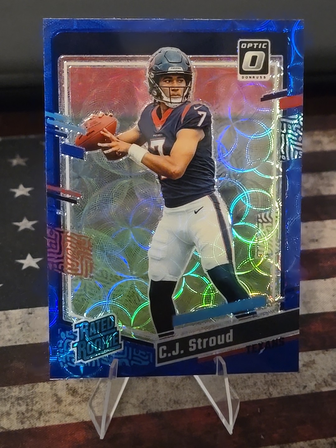 2023 Donruss Optic CJ Stroud Rated Rookie Blue Scope #244 Texans RC