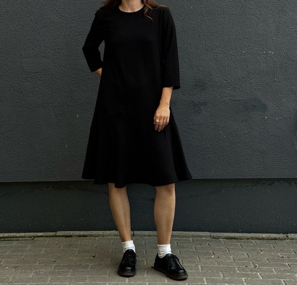 Women Ganni Dress Black Polyester 38 / M / 46