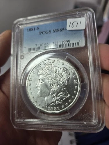 Frosty! MS65 Plus 1881 S Morgan Silver Dollar PCGS Cert" GREAT EYE APPEAL!!! "