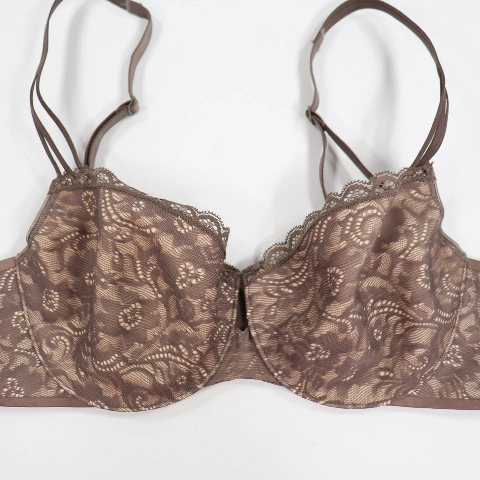 Sujetador Soma Talla 34C Atractivo Elevación Balconette Mochacchino Con Aros UW Sin Forro Usado en Excelente Condición Foto 3 de 4